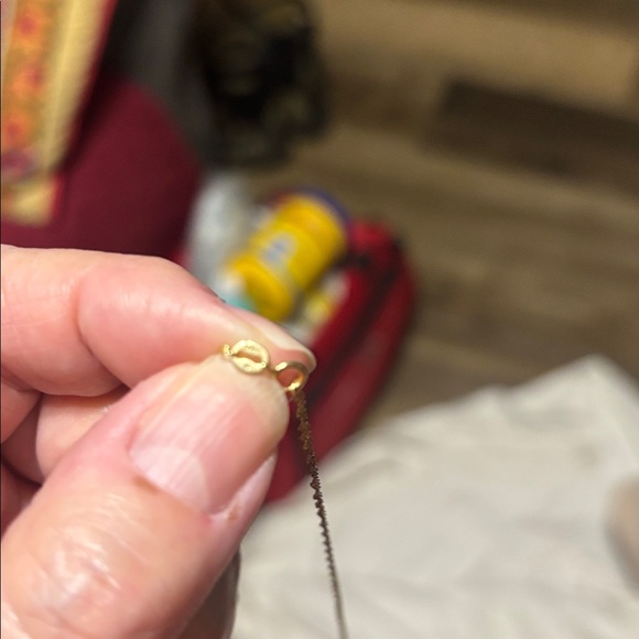 Gold Necklace with Amethyst Pendant - Picture 7 of 7